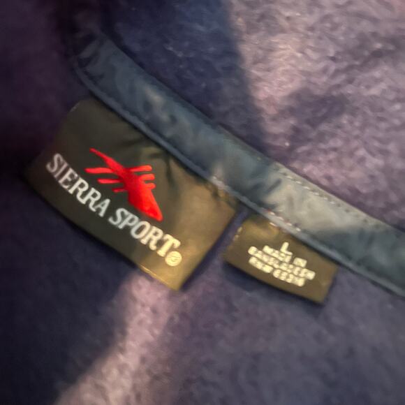 Sierra Sport Winter Coat Jacket Full Zip Lined Red Blue Zip Pocket - L - Picture 6 of 8